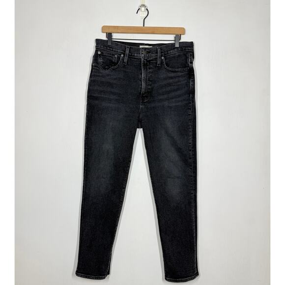 Madewell The Perfect Vintage Jeans Women's Size 30 Black Denim Tapered High Rise - Picture 1 of 10